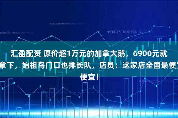 汇盈配资 原价超1万元的加拿大鹅，6900元就能拿下，始祖鸟门口也排长队，店员：这家店全国最便宜！